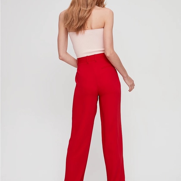 Aritzia Sadiki Pant - High Waist Wide Leg - Pink 8 - Picture 6 of 6